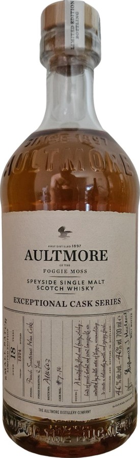 Aultmore 18yo Exceptional Cask Series French Sauternes Wine 46% 700ml