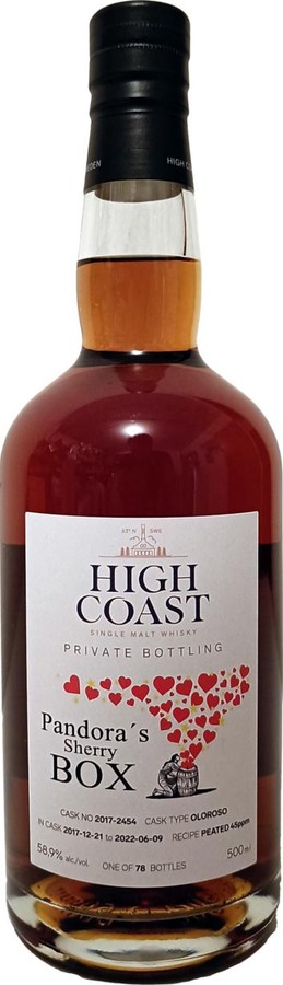 High Coast 2017 Private Bottling Oloroso 58.9% 500ml