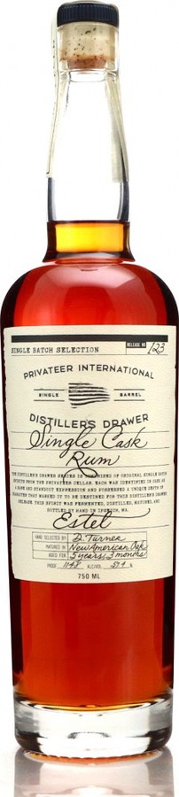 Privateer Distiller's Drawer #123 Estel Single Cask 5yo 51.4% 750ml