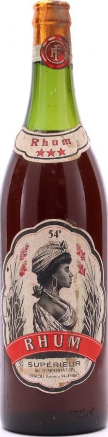 Fraioli 1950s 3 Star Rhum Superieur 54% 1000ml