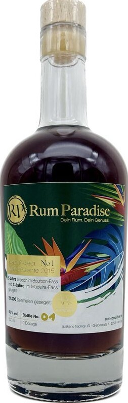 Rum Paradise 2015 Cask Project No.1 Marie Galante 55% 500ml