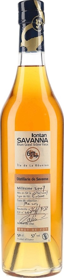 Savanna 2007 Grand Arome Single Cognac Cask #268 6yo 57% 500ml