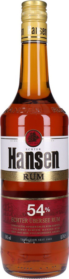 Hansen Echter Berentzen Germany Ubersee Rum 54% 700ml