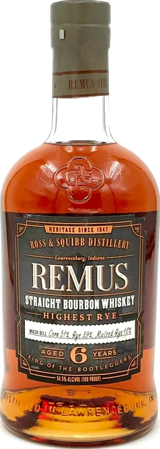 George Remus Straight Bourbon Whisky Highest Rye New charred oak 54.5% 750ml