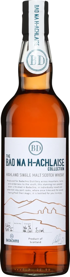 Bad na h-Achlaise Highland Single Malt Scotch Whisky BaDi ASB Bourbon & Ruby Port Barrel 46% 700ml