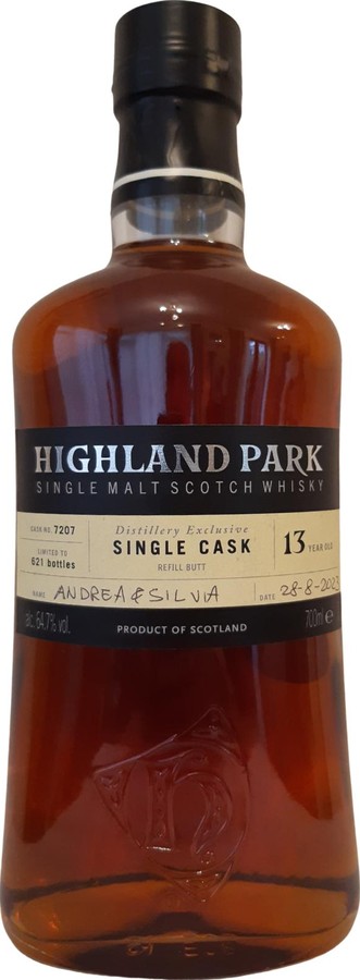 Highland Park 13yo Distillery Exclusive Single Cask Refill Butt 64.7% 700ml