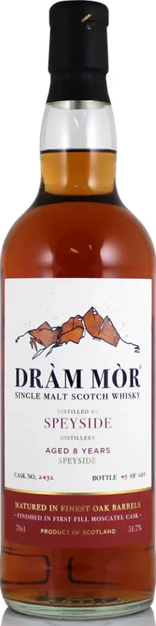 Speyside Distillery 2014 DMor Finished in 1st fill Moscatel 51.7% 700ml