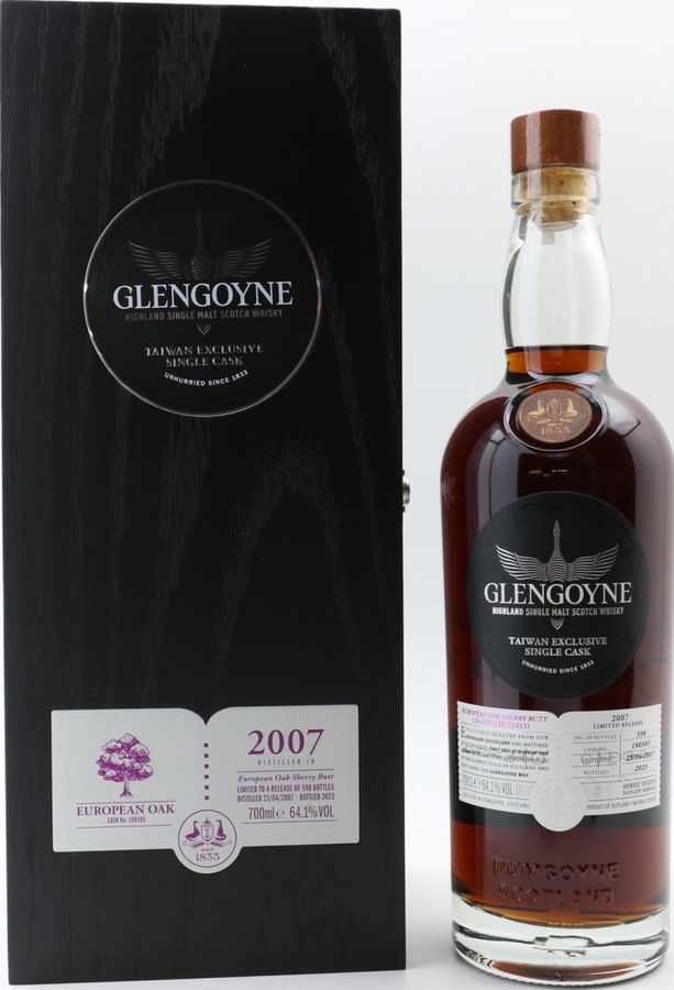Glengoyne 2007 Single Cask 1st Fill Sherry Butt Taiwan Exclusive 64.1% 700ml