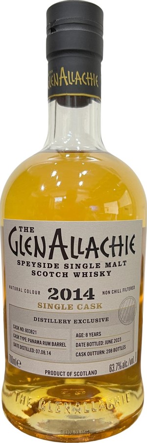 Glenallachie 2014 Single Cask Panama Rum Barrel Distillery Exclusive 63.7% 700ml