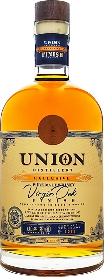 Union Distillery Maltwhisky do Brasil 7yo Virgin Oak Finish Oak ex-bourbon and charred virgin oak 46% 750ml