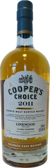 Linkwood 2011 VM The Cooper's Choice Bourbon Barrel 52.5% 700ml