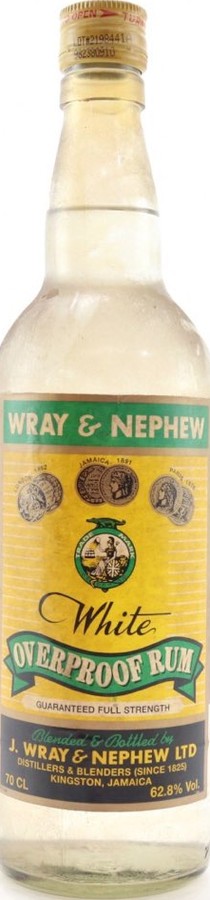 J. Wray & Nephew LTD. Unknown White Overproof 62.8% 700ml