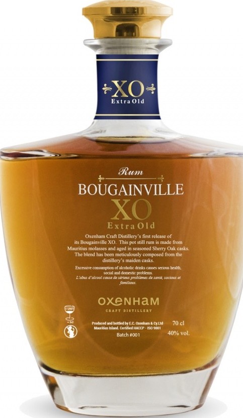 Oxenham Craft Distillery Mauritius Bougainville XO 6yo 40% 700ml