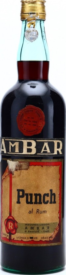 Ambar Punch al Rum Italy 1950s 20% 1000ml