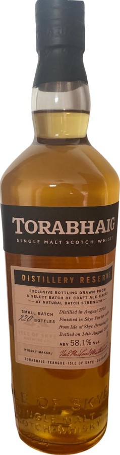Torabhaig 2018 Distillery Reserve Porter Cask Finish Isle of Skye Brewing Co 58.1% 700ml