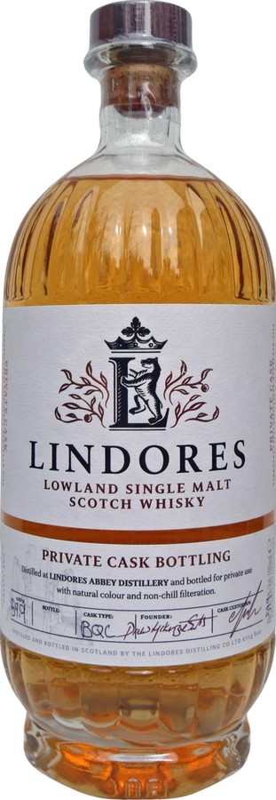 Lindores Abbey 2020 Private Cask Bottling BQC Bourbon Quarter Cask L3145 59.8% 700ml