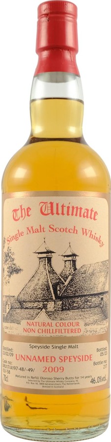 Unnamed Speyside 2009 vW The Ultimate Refill Oloroso Sherry Butt 46% 700ml