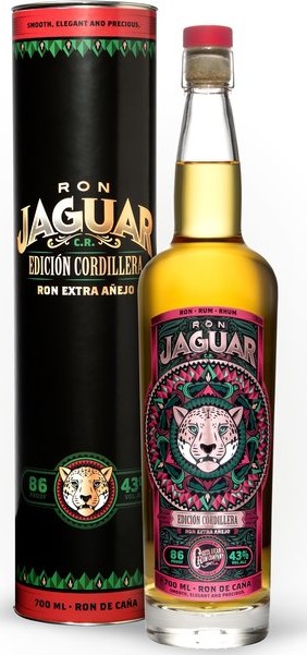 Ron Jaguar Costa Rica edition Cordillera Extra Anejo 10yo 43% 700ml