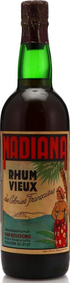 Madiana Rhum Vieux Des Colonies Francaises 1950s