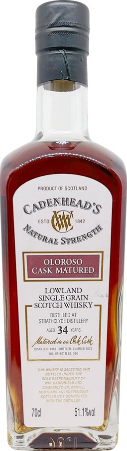 Strathclyde 1989 CA Authentic Collection Oloroso hogshead since Mar 2022 51.1% 700ml