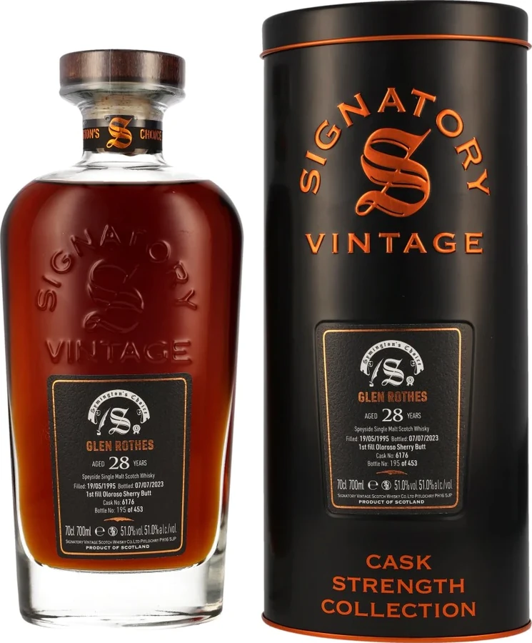 Glenrothes 1995 SV Cask Strength Collection 1st fill Oloroso Sherry Butt 51% 700ml