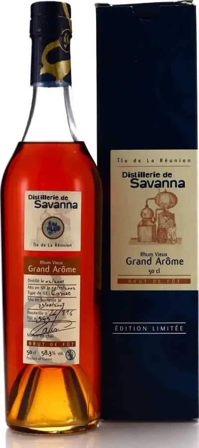 Savanna 2001 Rhum Vieux Grand Arome Single Cognac Cask #565 4yo 58.3% 500ml
