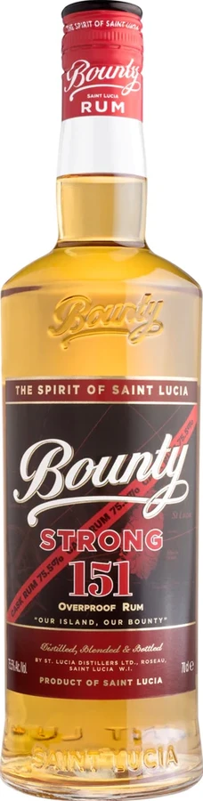 Saint Lucia Distillers Bounty Strong 151 Overproof Rum 75.5% 700ml