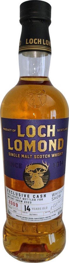 Loch Lomond 2009 Exclusive Cask RF American Oak HHD FF Limousin HHD finish Whisky Show 55.6% 700ml