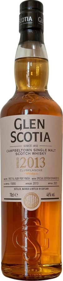 Glen Scotia 10yo 1st Fill Bourbon HH,Finish 1st Fill Ruby Port whisky.de 46% 700ml