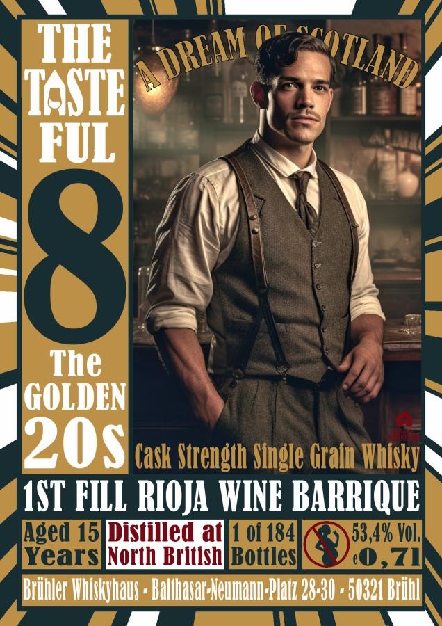North British 15yo BW A Dream of Scotland The Tasteful 8 1st Fill Rioja Wine Barrique 53.4% 700ml