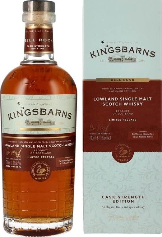 Kingsbarns Bell Rock Cask Strength Bourbon & Oloroso 61.1% 700ml