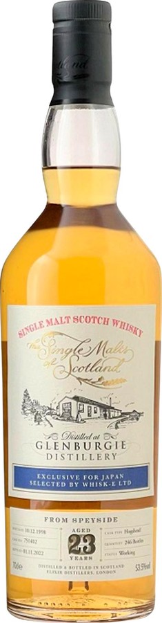 Glenburgie 1998 ElD The Single Malts of Scotland Hogshead Whisk-e LTD 53.5% 700ml