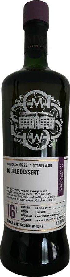Glen Elgin 2006 SMWS 85.72 Double dessert 2nd Fill Ex-Red Wine Barrique Finish 59.1% 700ml
