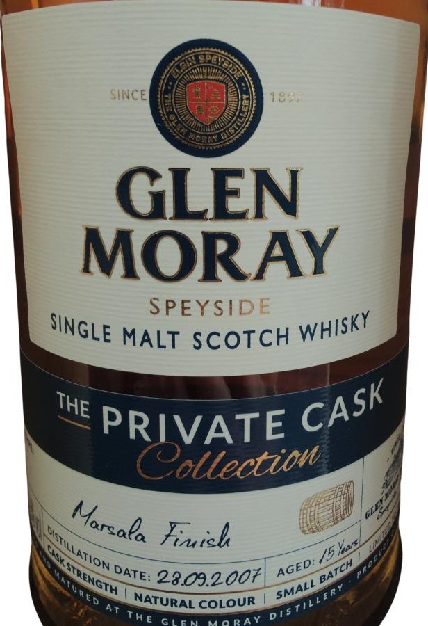 Glen Moray 2007 The Private Cask Collection Marsala Finish 57.6% 700ml