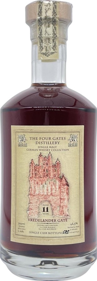 The Four Gates Distillery 2011 Vredelander Gate Malaga Bourbon 46.5% 700ml