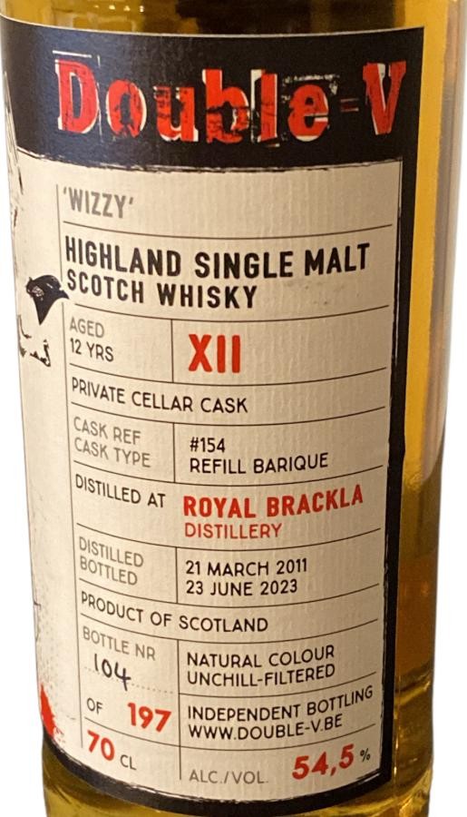 Royal Brackla 2011 DoV Private Cellar Cask refill barique 54.5% 700ml