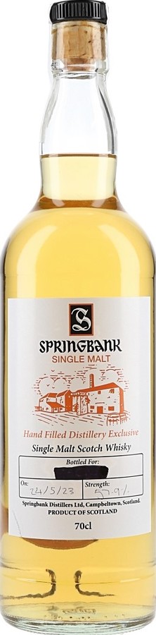 Springbank Hand Filled Distillery Exclusive 57.9% 700ml