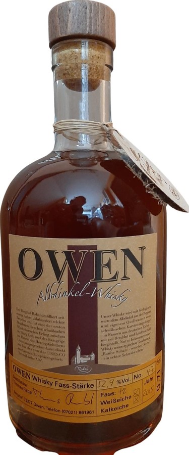 Owen 2015 Albdinkel-Whisky Weisseiche & Kalkeiche 52.9% 700ml