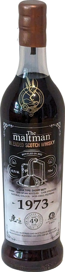 Blended Scotch Whisky 1973 MBl The Maltman Sherry Butt 43.2% 700ml