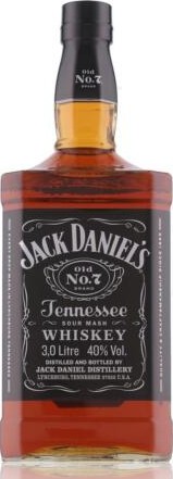 Jack Daniel's Old No. 7 Straight Tennessee Whisky Magnum Newly made handcrafted white oak barrel Brown-Forman Netherlands B.V. Amsterdam 40% 3000ml