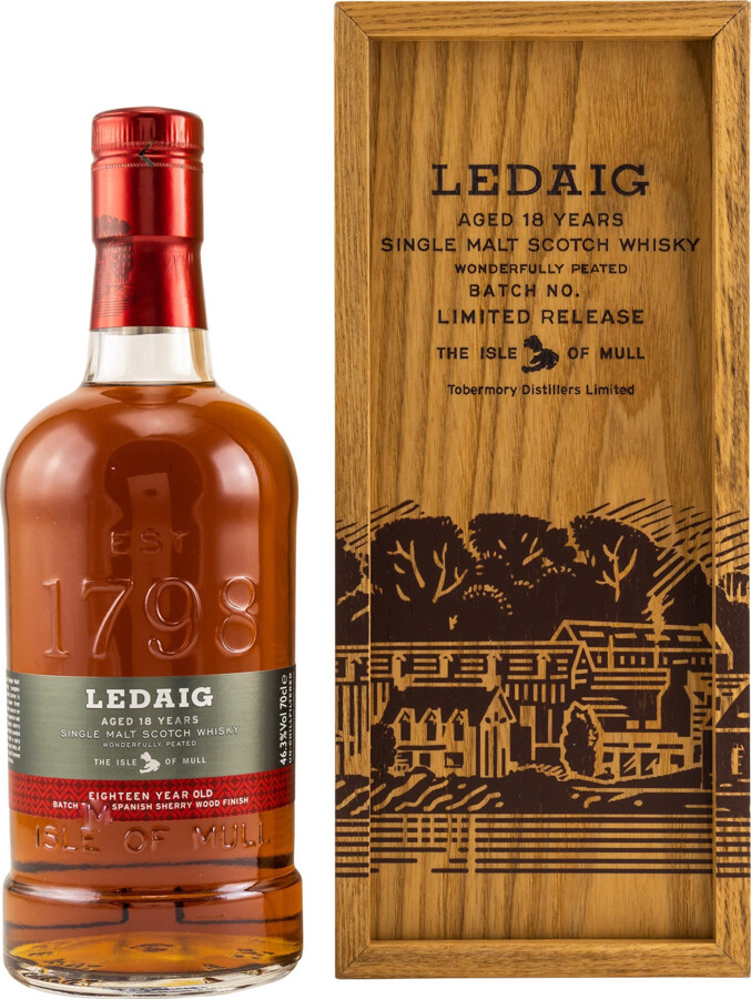 Ledaig 18yo Limited Release Batch #02 Spanish Sherry Wood Finish 46.3% 700ml