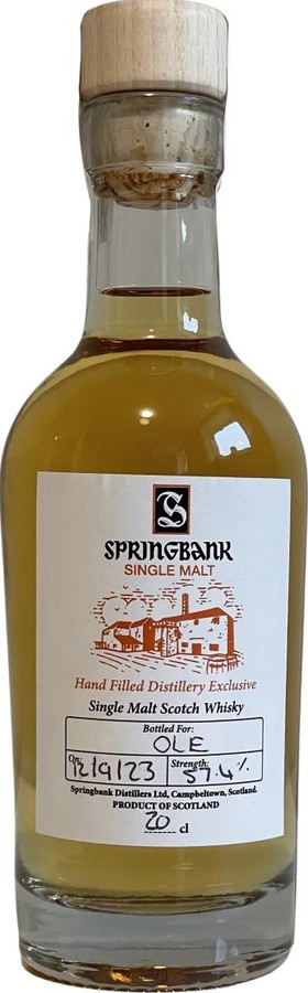 Springbank Hand Filled Distillery Exclusive 57.4% 200ml