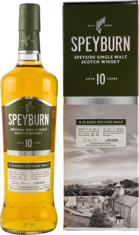 Speyburn 10yo Speyside Single Malt Scotch Whisky American Oak ex-Bourbon and ex-Sherry 40% 700ml
