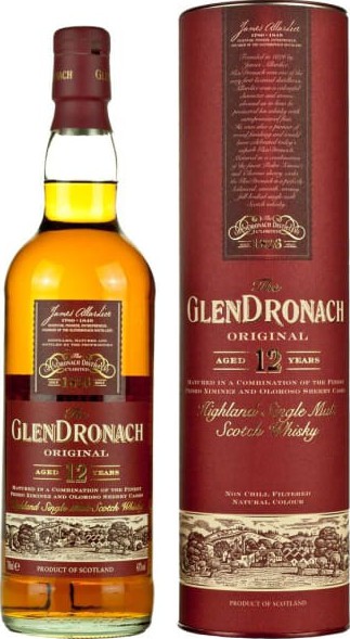 Glendronach 12yo Original Highland Single Malt Scotch Whisky Pedro Ximenez & Oloroso Sherry 46% 700ml