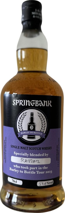 Springbank Barley to Bottle Tour 2023 Bourbon Sauternes Port Rum Sherry Ramon 57.1% 700ml
