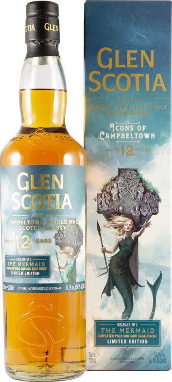 Glen Scotia 12yo The Mermaid Icons of Campbeltown No. 1 Ex-bourbon palo cortado finish 54.1% 700ml