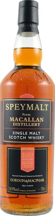 Macallan 2007 GM Speymalt Oloroso sherry 58.9% 700ml