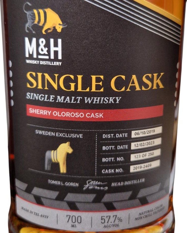 M&H 2019 Single Cask Exclusives Sherry Olorosso Selected Malts 57.7% 700ml