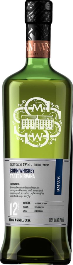 Corn Whisky 2009 SMWS CW1.4 Taste nirvana New oak barrel The Scotch Malt Whisky Society 61.5% 700ml
