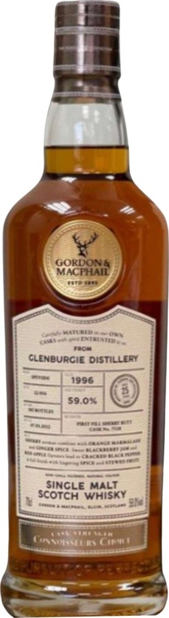 Glenburgie 1996 GM Connoisseurs Choice Cask Strength 1st Fill Sherry Butt 59% 700ml